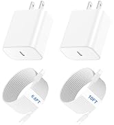 iPhone 17 16 Pro Charger Fast Charging 6.6/10ft Long Braided USB C to C Cord,2 Pack 20W PD Type C...