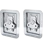 TCH Hardware 2 Pack Heavy Duty Large Recessed Butterfly Latch - Twist Catch Spring Loaded for Roa...