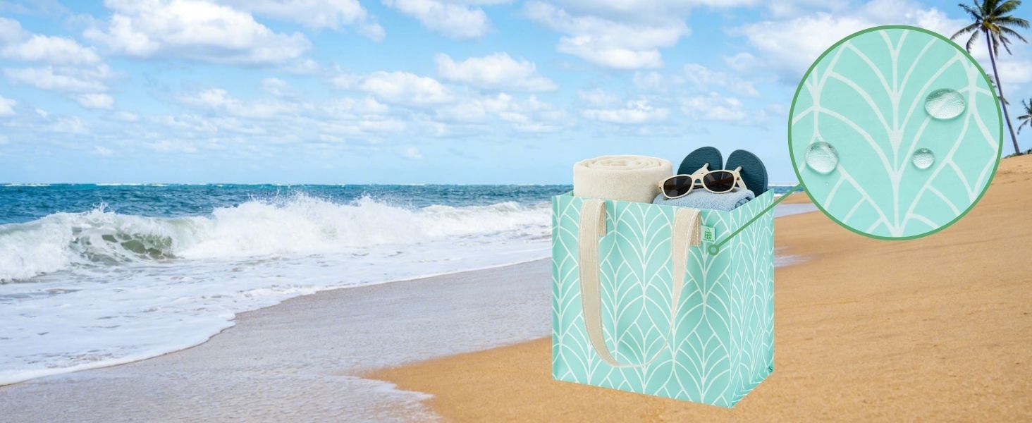 smart grocery bags, reusable tote bags with handles, Water Resistant