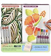 Lifelines FlowArt Activity Pads, 2-Pack & Bonus Pad - Guided Art Meditations - 2 Sets of Markers ...