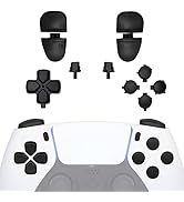 eXtremeRate Replacement D-pad R1 L1 R2 L2 Triggers Share Options Face Buttons, Black Full Set But...