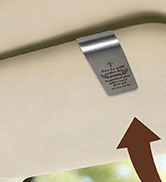 angel car visor clip