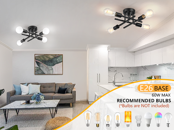 recommended bulbs for modern living room lighting fixtures