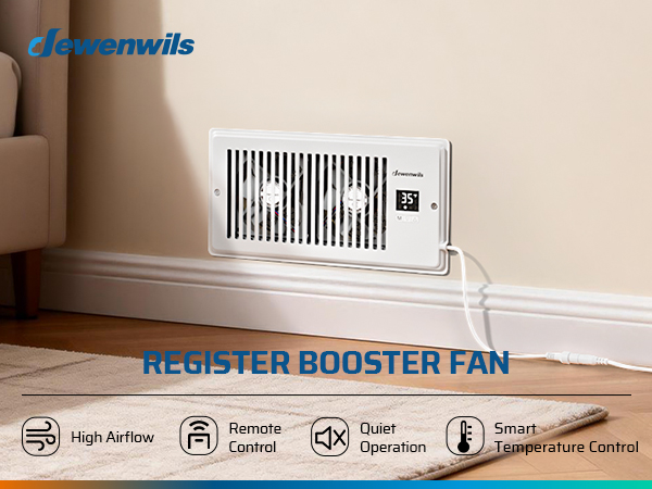 Quiet Register Booster Fan