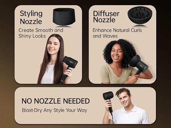 hair dryer with attachment