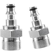 2Pcs Silver Quick Connection Pressure Washer, Hose Adapter for Vax, M22 Quick Insertion, 251562A2...