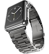 PINHEN Strap Compatible with Apple Watch 41mm 45mm,Stainless Steel Replacement Watch Band Metal S...