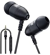 Moxking Wired Durable Metal Earphones Earbuds w Microphone and Volume Control, Deep Bass Clear So...
