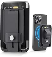 SS for MagSafe Wallet, Magnetic Wallet Compatible for iPhone 15/14/ 13/12 Series, Leather Magneti...