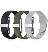 Polyjoy 3-Pack Silicone Wristband Compatible with Hume Band Replacement Strap, Sport Waterproof S...