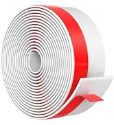 Wide Silicone Weather Stripping Door Seal with Strong Adhesive 2" x 20 ft, Dra...