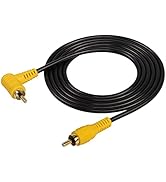 SinLoon RCA Extension Cable, 90 Degree RCA Male to Male Stereo Audio Cable, Gold-Plated Compatibl...