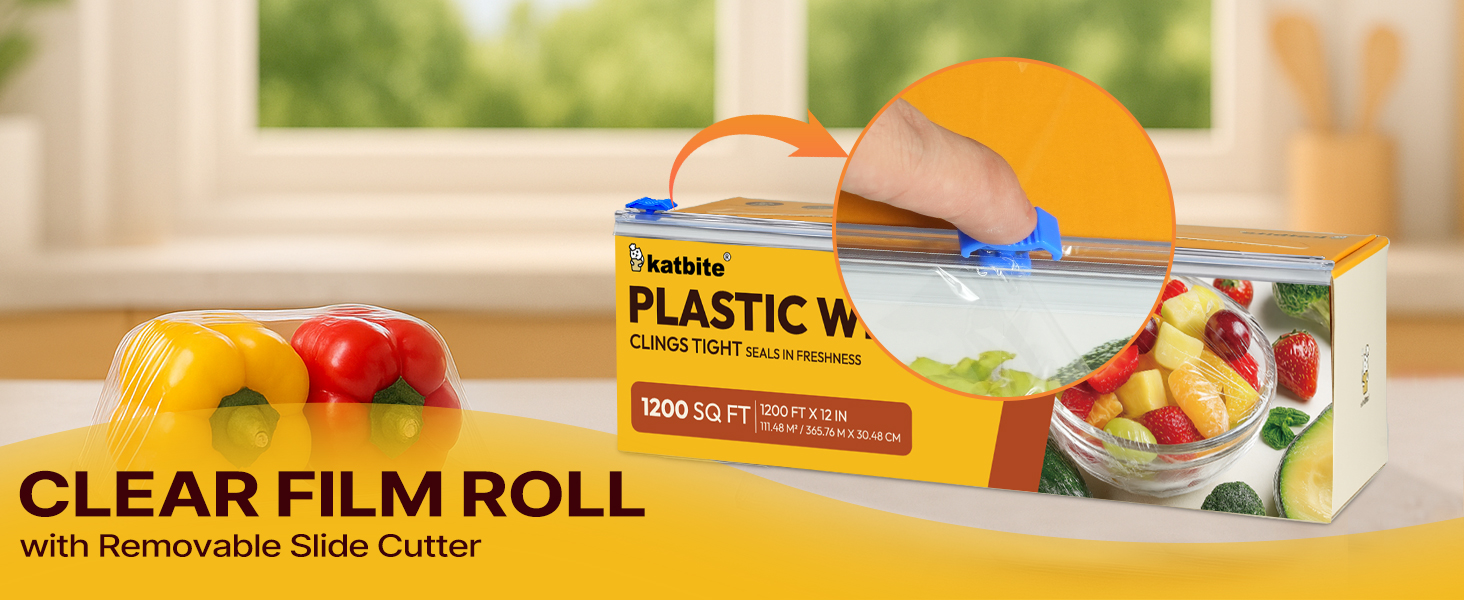 plastic wrap with cutter