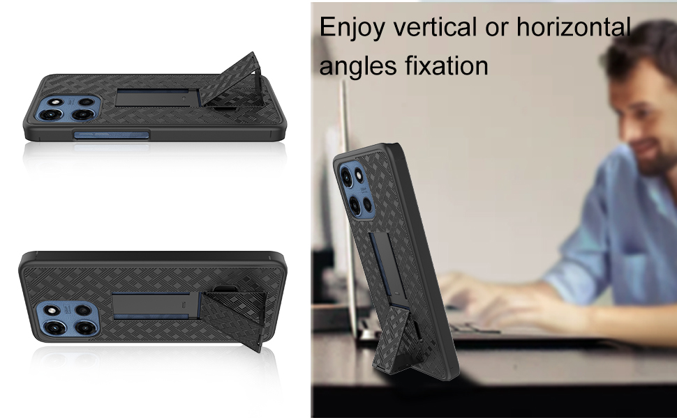 Ailiber Compatible with Motorola Moto G 2025 Phone Case Belt Clip Holster