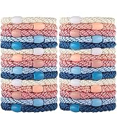Hair Ties for Girls Women, Funtopia 30 Pcs Elastics Hair Bands Ponytail Holders for Thick Hair, N...