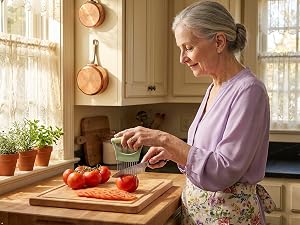 onion holder with old lady