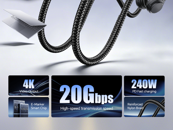 240W usb c to usb c cable