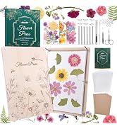 Aboofx Extra Large Flower Press Kit for Adults, 17" x 11.8" 5 Layers Wooden Flower Pressing Kit f...