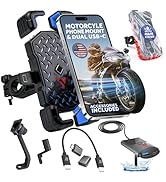 Motorcycle Cell Phone Mount with Dual USB-C for Bike Harley Scooter or ATV from US TV Sport Motor...