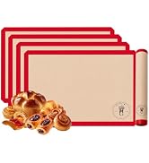 Silicone Baking Mats, Baking Sheet Liners, Pack Of 4, Oven Safe, Half Size (11.5 X 16.5), Non-Sti...