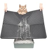 UPSKY Cat Litter Mat, Large Kitty Litter Trapping Mat Soft on Kitty Paws, Litter Box Mat Keep Flo...