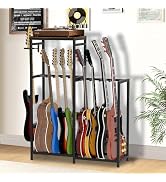 storenization Guitar Stand, Guitar Rack for 6-10 Bass, Acoustic, Electric Guitar, Multi Guitars D...