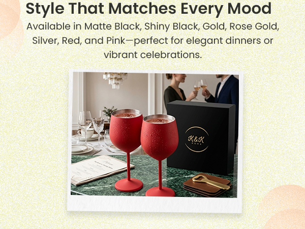 Stainless Steel Wine Glasses