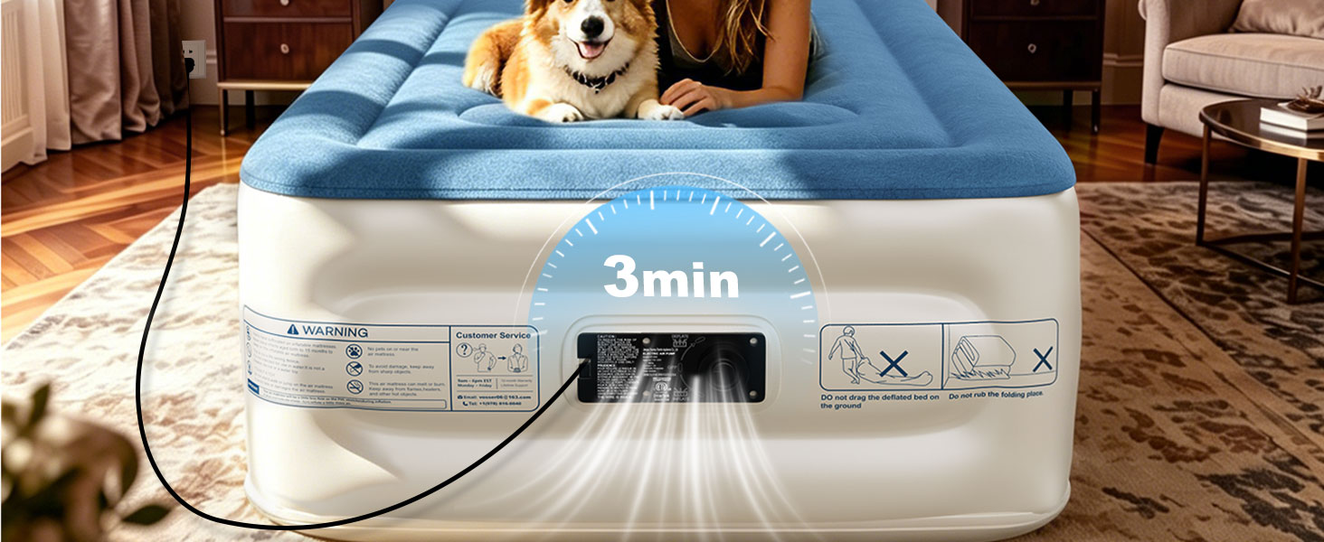 air mattress with built in pump