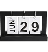 MITREL Desk Calendars for Office Flip Calendar 2024,Memorial Day Recorder, Soild Wood Home and Of...