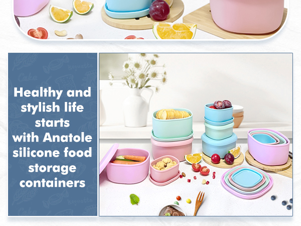 Pink Blue Green Purple Sandwiches Salad Pasta Snack Kids Meal Prep Home Kitchen Christmas Prime Day
