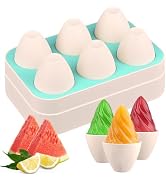 WMKGG Popsicles Molds, 6 PCS Cone Shape Ice Pop Mold, Silicone Ice Cream Molds, Easy Release Ice ...