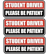 3 Pcs Student Driver Car Magnet, Teen Driver Magnet for Car, Please Be Patient Student Driver Mag...