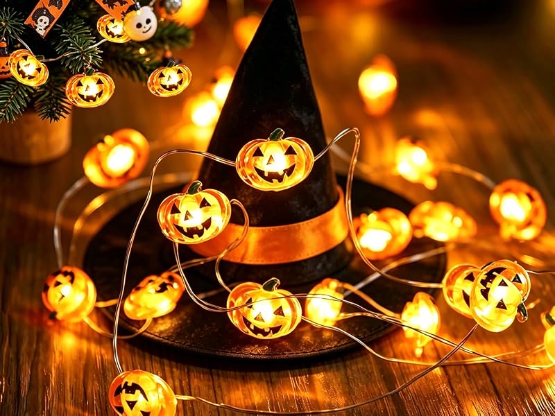 Halloween Pumpkin String Lights Decorations