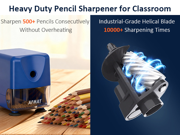 AFMAT PSD3 Electric Pencil Sharpener for Classroom