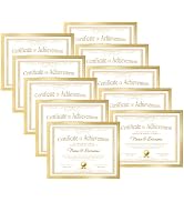 CRUGLA 8.5x11 Picture Frame Set of 10, Photo Frames 8.5 by 11 for Certificate Diploma Document De...