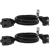 3FT Polarized US Extension Cord 2 Prong, BENACES 2 Pack UL Certificated 16AWG Male to Female Powe...
