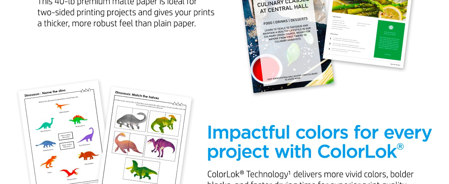 colorlok technology vivid color printing fast drying paper