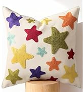 Kokaaee Embroidered Throw Pillow Cover 18x18 Inch - Modern Geometric Decorative Pillow Cover with...