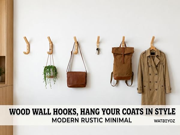 WOOD WALL HOOKS