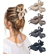 4 PCS Bow Hair Clips Bow Claw Clip for Women, Large Hair Claw Clips for Thin Thick Long Hair Cute...