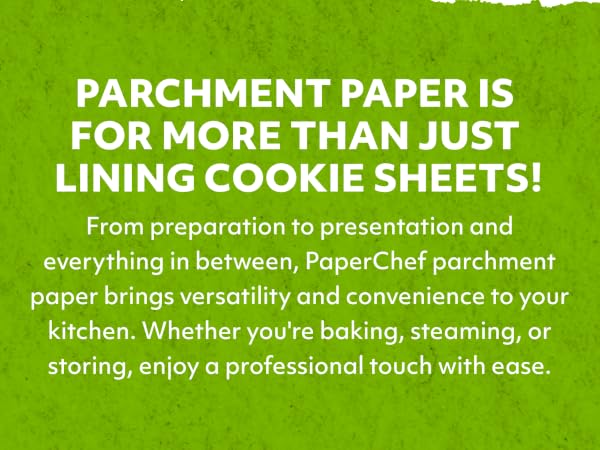 PaperChef parchment bags, cooking bags, oven-safe, non-stick, meal prep, 12 pack