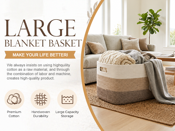 OIAHOMY BLANKET BASKET
