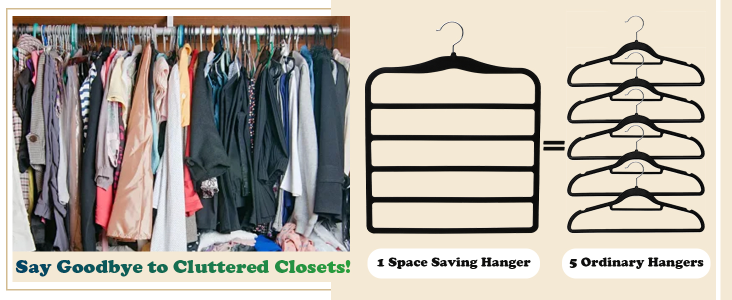 5-tier Pants-Hangers for Space-Saving