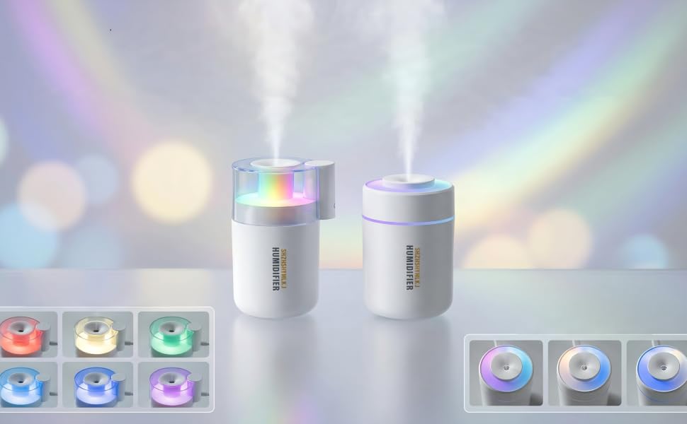 Both sizes feature vibrant color ambient lighting for a cozy, personalized glow