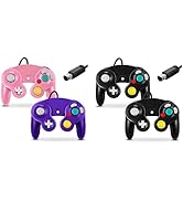 Gamecube Controller, Fiotok Classic Wired Controller for Wii Nintendo Gamecube - Enhanced- 4 Pack...