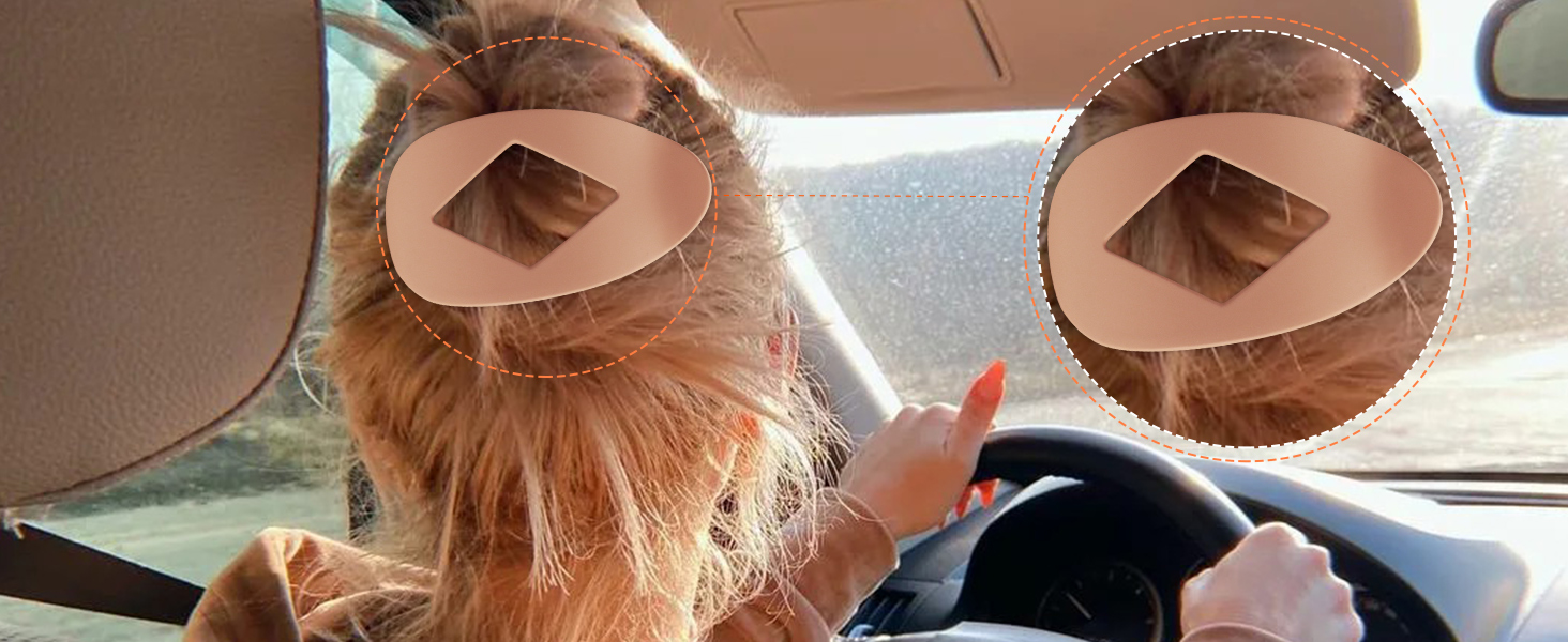 Flat hair clips provide comfort while driving or lounging on a sofa