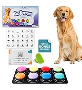 A-URA Dog Buttons for Communication with Mat, HD Sound Quality Dog Talking Button Set – Non-Slip ...