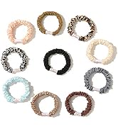 Hair Ties Silk Satin Scrunchies - Small Mini Thin Elestics Ponytail Holder Hair Bands Skinny Scru...