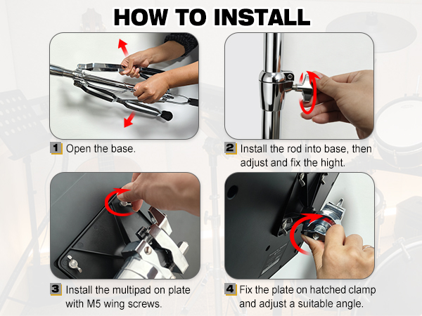easy to install this mounting stand for multipad