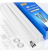 Yecaye TV Cord Hider, 236in Cord Cover, Large Cable Hider, Wire Covers for 3 Cords, Cable Raceway...